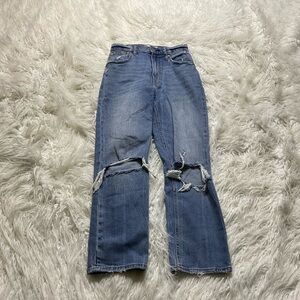 Abercrombie Curve Love The Ankle Straight Ultra High Rise Jeans
